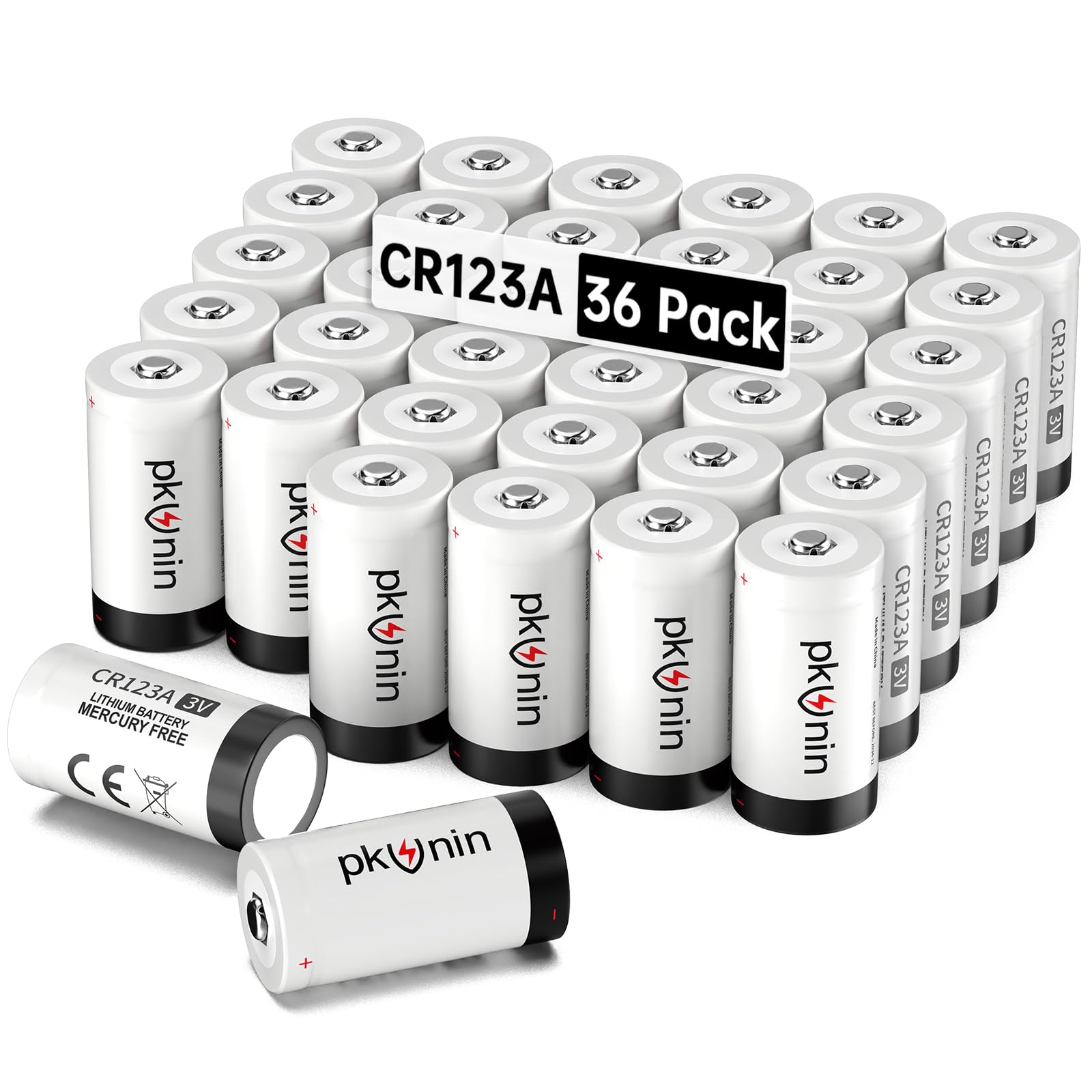 Amazon.com: PKUNIN CR123A 3V Lithium Battery 36 Pack CR123 CR123A
